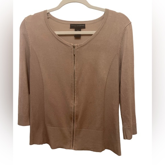 Grace Elements Tops - Grace Elements Knit Top Taupe Petite Medium